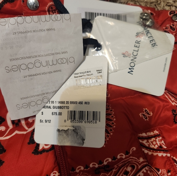 Moncler Unisex Meral Bandana Print Down Coat 9-12m $675 - Picture 5 of 8